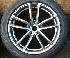 18" GENUINE BMW 5 SERIES (2017) M SPORT 662M ALLOYS TYRES 5x112 FITMENT NOT 5x120 WHEELS