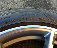 18" GENUINE BMW 5 SERIES (2017) M SPORT 662M ALLOYS TYRES 5x112 FITMENT NOT 5x120 WHEELS - Image 7/9