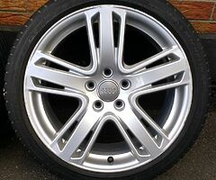 18" GENUINE AUDI A3 S3 SALOON ALLOYS GREAT TYRES 5x112 WHEELS SEAT SKODA VOLKSWAGEN