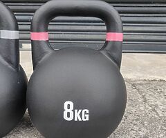 Cast Iron 8kg Kettlebells. UK, NI & ROI