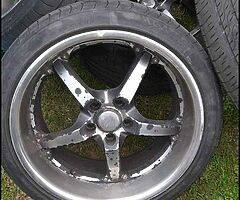 18 inch RS alloy wheels with 4 near new tyres