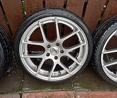 18 ava 5x112 with 4 very good tyres and no crack ör weld etc best offer take this alloys - Image 4/10