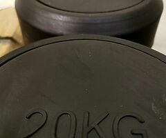 Rubber Coated 20kg Dumbbells. UK, NI & ROI
