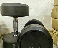 Rubber Coated 20kg Dumbbells. UK, NI & ROI