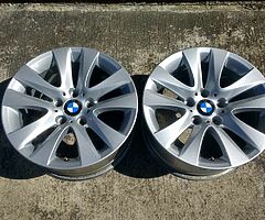 2 x 17" GENUINE BMW 3 SERIES E90 E91 E92 E93 ALLOY WHEELS 8J 5x120pcd - Image 6/6