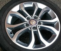 17" GENUINE MERCEDES C CLASS SPORT W205 14-18 ALLOY WHEEL TYRE FULL SIZE SPARE