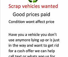 Unwanted vehicles wanted