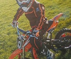 50cc scrambler / dirt bike and safaty gear