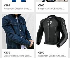 Motorcycle gear for everyone, jeans leather textiles. Rebelhorn.
Good prices !!!