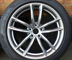 18" BMW 5 SERIES G30 G31 17- M SPORT 662M ALLOYS PIRELLI P7 RUN FLAT TYRES AS NEW WHEELS
