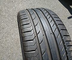AS NEW 225 45 17" CONTINENTAL CONTISPORT CONTACT 5 TYRE FOR ALLOY WHEEL
