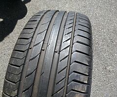 AS NEW 225 45 17" CONTINENTAL CONTISPORT CONTACT 5 TYRE FOR ALLOY WHEEL
