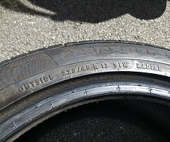 AS NEW 225 45 17" CONTINENTAL CONTISPORT CONTACT 5 TYRE FOR ALLOY WHEEL - Image 5/7
