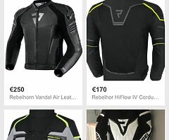 Motorcycle gear SALE extra 10% off untill end of the week. Leather, textiles, jeans all brand new