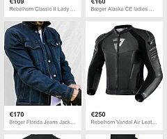 Sale !! Motorcycle clothing, leathers, textiles, man and woman