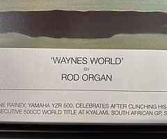 ORIGINAL & LIMITED ROD ORGAN Print No:491/500 WAYNES WORLD Isle of Man TT Joey Dunlop - Image 3/5