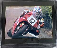 Phillip McCallen - Framed Print Honda Briton Isle of Man TT Joey Dunlop Ulster Grand Prix NW200 BSB