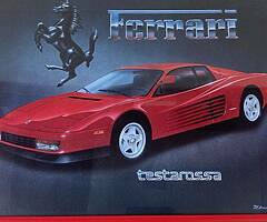 Set of Sportscar Framed Prints by D C Browne: Lamborghini - Porsche - Ferrari