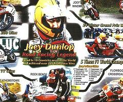 JOEY DUNLOP - Collage A3 Print / FRAMED PRINT - Isle of Man TT North West 200 Ulster Grand Prix BSB
