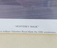 VALENTINO ROSSI " Monterey Magic" Framed Print by Jim Blanchard Isle of Man TT MotoGP WSB BSB ROSSI