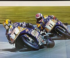 ORIGINAL & LIMITED ROD ORGAN PRINT Clash of the Titans No 480/850 Isle of Man TT BSB WSB Hislop