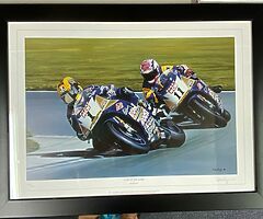 ORIGINAL & LIMITED ROD ORGAN PRINT Clash of the Titans No 480/850 Isle of Man TT BSB WSB Hislop - Image 7/7