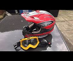 Helmet and goggles