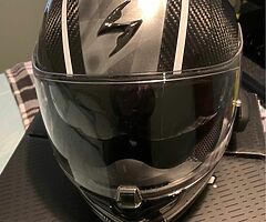 Scorpion Carbon Helmet + Sena 10S Bluetooth