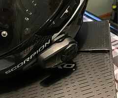 Scorpion Carbon Helmet + Sena 10S Bluetooth