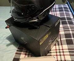 Scorpion Carbon Helmet + Sena 10S Bluetooth - Image 8/8