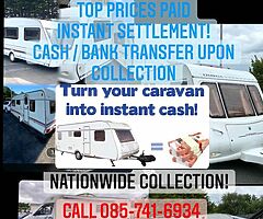 Caravans & Campers Bought 085 - 741 - 6934