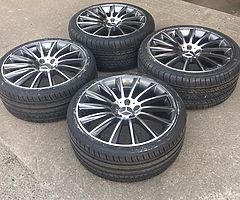 19” BRAND NEW STAGGERED MERCEDES TWIST ALLOY WHEELS AND TYRES DELIVERY AVAILABLE