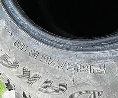 4 x Tyres insta turbo 265/75/16 - Image 3/3