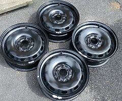 15" MINI F55 F56 F57 ONE COOPER STEEL WHEELS 5x112 FULL SET SPARES