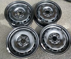 15" MINI F55 F56 F57 ONE COOPER STEEL WHEELS 5x112 FULL SET SPARES