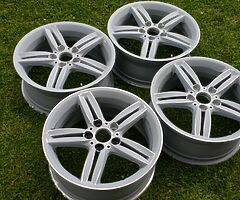 18" BMW 1 SERIES M SPORT 208M ALLOYS (GENUINE) 5x120 WHEELS E87 E88 E81 E82 E46 E36 Z3 Z4 COMPACT