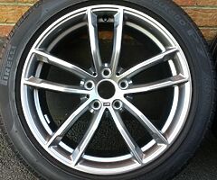 IMMACULATE 18" BMW 5 SERIES G30 M SPORT 662M STAGGERED ALLOYS PIRELLI P7 TYRES AS NEW WHEELS - Image 4/10