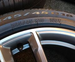 IMMACULATE 18" BMW 5 SERIES G30 M SPORT 662M STAGGERED ALLOYS PIRELLI P7 TYRES AS NEW WHEELS - Image 8/10