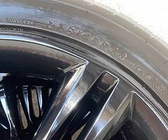 4 Jaguar 18” alloys with Dunlop tyres - Image 3/9