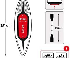 280 eur 2 persons Kayak Inflatable Set with Aluminum Oars and pump - Image 4/10