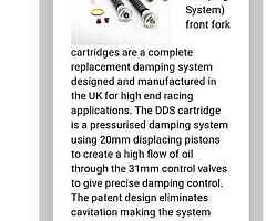 K-TEC DDS 25mm  full Cartridge kit Forks. - Image 6/8