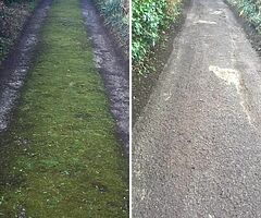 Before and after. Tarmac cleaning