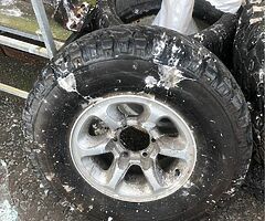 Pajero wheel with good off tyres