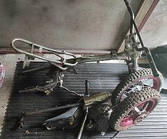 Pit bike frame and parts