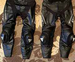 Motorbike suits gloves and boots