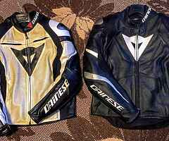 Motorbike suits gloves and boots