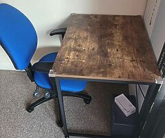 Desk and chair