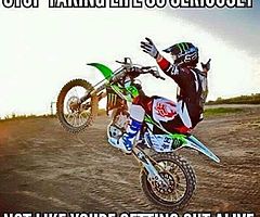 2 stroke dirt bike wanted today