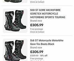 Sidi st gortex motorcycle boots size 11 waterproof - Image 6/7