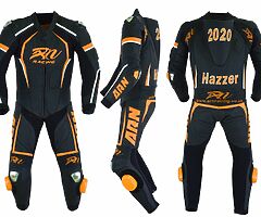 Orange Colour Bespoke Custom Made Leather Motorcycles Suit CE Approved